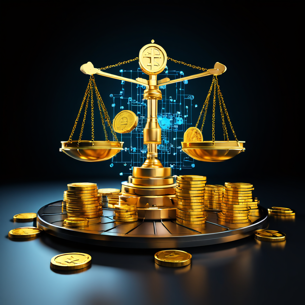 분산된 서버 노드와 금화의 균형을 3D 저울로 형상화하며 안전한 데이터 체인이 연결되어 비용 효율적인 세션 무결성 개념을 시각적으로 표현한 이미지입니다.