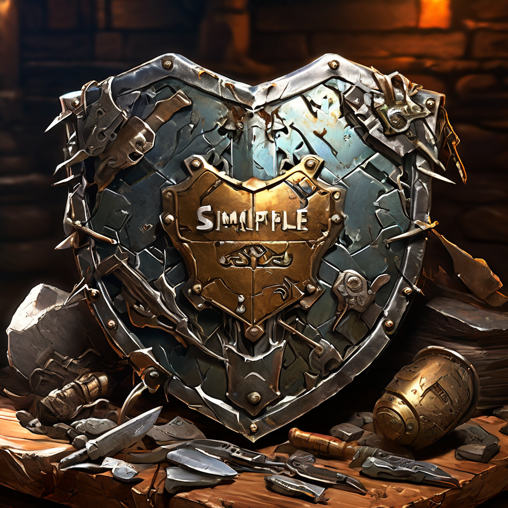 단순한 해시 함수로 표시된 낡고 금간 방패가 금고를 보호하고 있지만, 현대적인 해킹 도구들이 그 방어를 뚫고 침입하는 모습을 담은 이미지입니다.